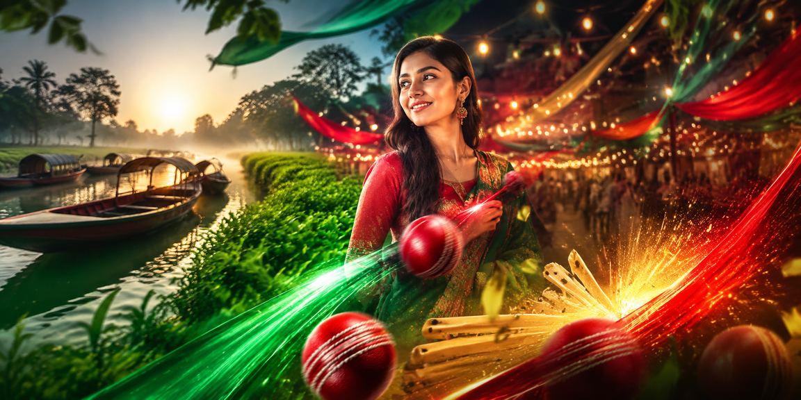 বরিশালের পটভূমিতে বাংলাদেশের জাতীয় রং সহ ক্রিকেট বেটিং উপভোগ
